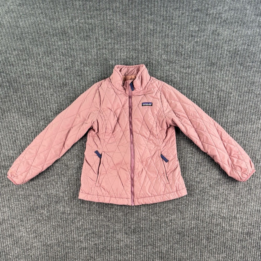 Patagonia Nano Puff Quilt Jacket Girls Size M (10) Pink PrimaLoft STY68006SP23